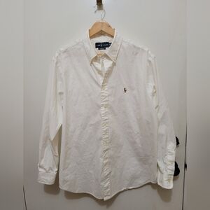 Ralph Lauren White Casual Button Down Shirt
